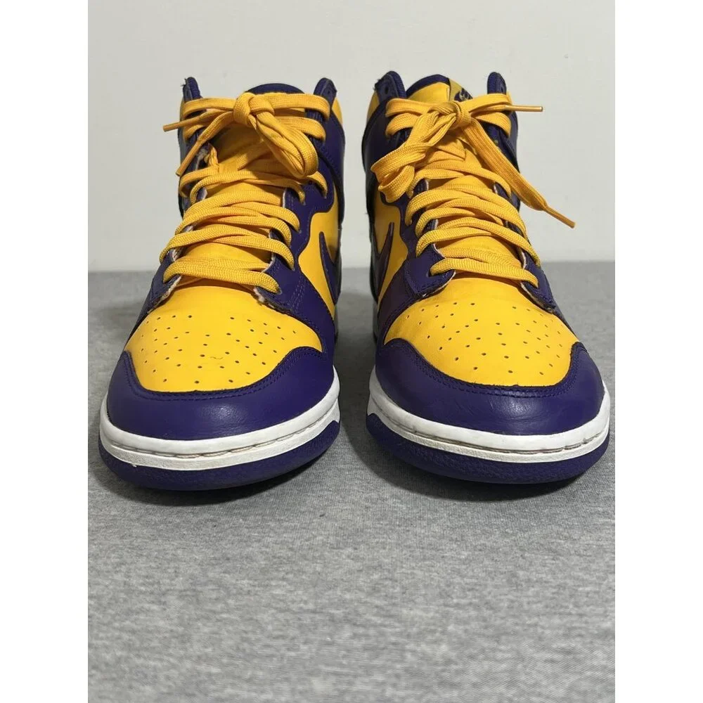 Nike‎ Dunk High Shoes Mens Size 11 Retro Basketball Lakers DD1399-500